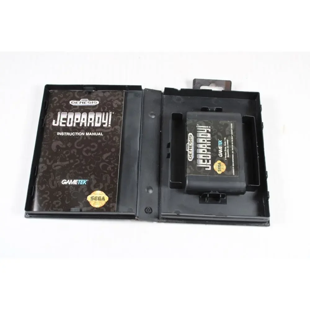 Jeopardy (Sega Genesis, 1992) Game Show Complete with Box Cartridge & Manual CIB